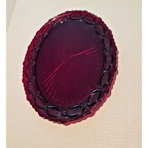 Avon Ruby Cape Cod Collection Serving Platter 13" x 9" Oval in Original Box